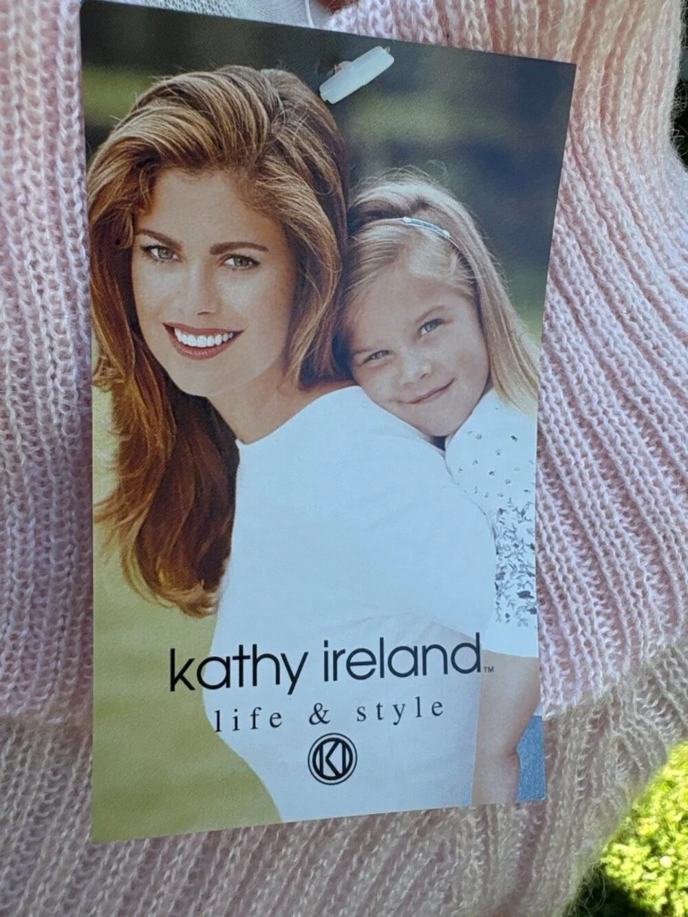 Kathy Ireland Size XL Pink Sweater Knit Top W/ Ribbed Texture New Old Stock